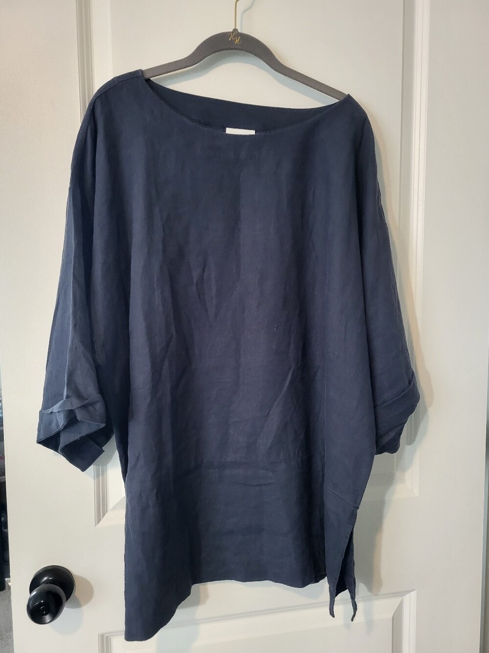Pure J Jill  Navy Linen Tunic Shirt